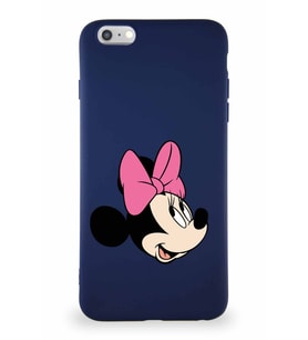 Apple iPhone 6S Plus Soft Premier Kapak Minnie Mouse-A Tasarımlı Silikon Kılıf - Lacivert (Şeffaf)