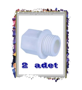2 Adet Plastik Körtapa 1/2 - DN15-  20mm