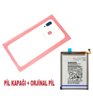Tkgz Samsung Galaxy A30 A 305 Arka Pil Batarya Kapağı + PİL BEYAZ