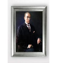 Gümüş Çerçeveli Atatürk Tablo cv1030
