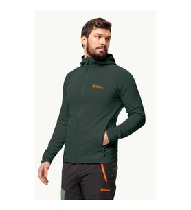 Jack Wolfskın BAISELBERG HOODED FZ M Erkek Ceket JCK1710541-4161 (Siyah)