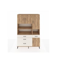 Hyperion Dolap 9 Raflı 4 Çekmeceli 4 Kapaklı 132x44x195 Çam-Çam/Aytaşı