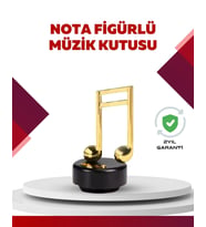 Altın Nota Temalı Müzik Kutusu Müzikli Hediyelik