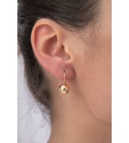 14 Ayar Altın Kalemli Midi Top Küpe (Rose)