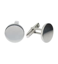 Gümüş Yuvarlak Kesim Kol Düğmesi