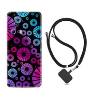 Xiaomi Mi 13 Lite Kılıf Silikon Boyun Askılı İpli Desenli Silikon Daireler 1751