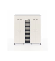Arges Dolap 12 Raflı 9 Kapaklı 2 Askılı 220x30x243 Antrasit-Aytaşı/Antrasit