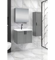 %100 Mdf 65 cm Riva Banyo Dolabı + 30 cm Riva Boy Dolabı