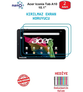 Acer Iconia Tab A10 10.1" İçin Nano Ekran Koruyucu 9h Esnek 2 ADET