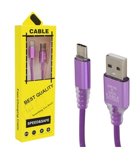 POWERMASTER 3 AMPER ÖRGÜLÜ RGB IŞIKLI TYPE-C USB DATA KABLOSU 1 METRE