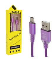 POWERMASTER 3 AMPER ÖRGÜLÜ RGB IŞIKLI TYPE-C USB DATA KABLOSU 1 METRE