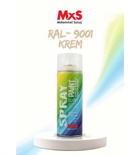 MxS RAL 9001 Krem Akrilik Sprey Boya 400 ML