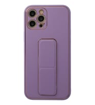 Pilelistore   iPhone 12 Pro Kılıf Coco Deri Standlı Kapak - Lila