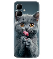 Infinix Smart 10 Kılıf Boutique Baskılı Resimli Komik Kedi Pcode -008