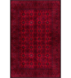 Eliana Home Baskılı, Yıkanabilir Kaymaz Taban Salon Halısı LNA1537-HT651 100x150 cm (Kırmızı)