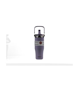 Dodge DB-24584 Çift Kullanım Pipetli/Rahat İçim Mor 1200ml Çelik Matara