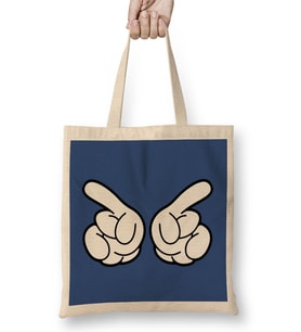 Mickey Mouse Hands Conducting Bez Çanta Uzun Saplı