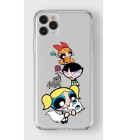Iphone 11 Pro Uyumlu Powerpuff Girls Tasarımlı Şeffaf Telefon Kılıfı