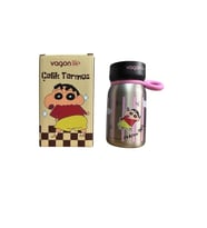VAGONLİFE PASLANMAZ ÇELİK PİPETSİZ KULLANIM MATARA/TERMOS VGN10131 310ML DESENLİ SİYAH