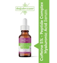 Yüz Bakım Serumu Caffeine %5 + Peptide Complex + Hyaluronic Acid %1 Serum