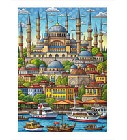 Minyatür Cami Model Ahşap Tablo