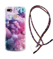 General Mobile GM8 Go GM9 GM20 Pro Plus Kılıf Boyun Asklı Rasta Silikon Pink Cloud 1305