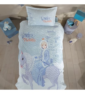 Clasy %100 Pamuk Dört Mevsim Set Tek Kişilik Winter Princess V1 Turkuaz