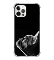PrintiFy Apple iPhone 12 Pro Max Uyumlu Köpek 1 Baskılı Şeffaf Köşe Korumalı Antişok Kılıf
