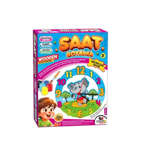 TotteriQ Ahşap Demonte Saat Boyama Seti