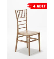 4 Adet Soho Cappucino Sandalye / Balkon-Bahçe-Mutfak