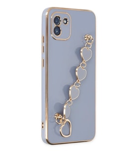 Newface Samsung Galaxy A03 Kılıf Esila Silikon - Gri