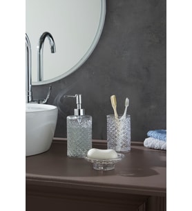 Selen Concept Kafes Model El Yapımı Cam Banyo Seti 3'lü Takım