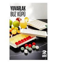 Buz Kalıbı YUVARLAK İçecek Buz Kalıbı - Mutfak Buz Kalıbı Kolay Çıkarılır Buz Kalıbı 2 Adet