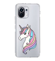 Xiaomi  Mi 11  Kamera Korumalı Kapak Unicorn Tasarımlı Şeffaf  Kılıf