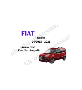 Fiat Doblo 04/2015 - 2021 Araca Özel Kısa Far h7