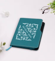 BK Gift Kişiye Özel İsimli Turkuaz Termo Deri Defter-10
