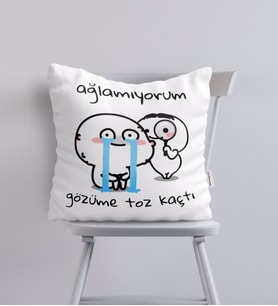 BK Gift Gözüme Toz Kaçtı Tasarımlı Yastık - Model 1