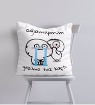 BK Gift Gözüme Toz Kaçtı Tasarımlı Yastık - Model 1