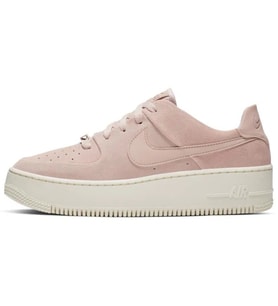 Nike Air Force 1 Sage Low Leather Womens Sneaker Pink Hakiki Deri Kadın Günlük Spor Ayakkabı Pembe