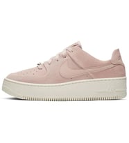 Nike Air Force 1 Sage Low Leather Womens Sneaker Pink Hakiki Deri Kadın Günlük Spor Ayakkabı Pembe