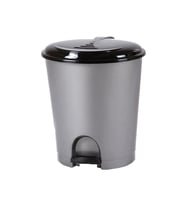 Akay Plastik Pedallı Çöp Kutusu Kovası / Çıkarılabilir İç Kovalı - Gri - 20 Litre - 31 x 35 x 41 Cm.