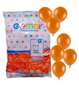 Gemar Parti Doğum Günü Organizasyon Balon - 28 Cm. - Turuncu Renk - 100 Adet