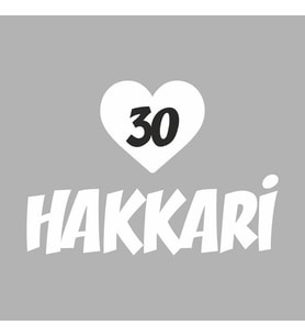 Kalpli 30 Hakkari Araba Sticker siyah 20x15 CM (Beyaz)