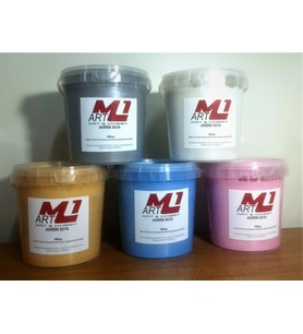 M1 ART Akrilik Sedef Boya 1kg - 5 Renk Seceneği (Mavi)