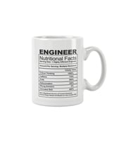 Engineer Nutrition Facts Mühendis Hediye Baskılı Kupa Bardak