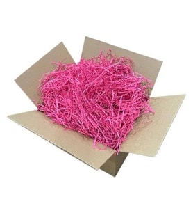 Zikzak Kırpık Kağıt Dolgu Malzemesi - Fuşya Pembe - 1 Kg.