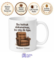 Baba Koltuğu Temalı Eğlenceli Kupa Bardak Babalar Günü Hediyesi