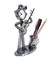 Müzisyen Tasarımlı Metal Saat Özellikli Kalemlik (Karışık)