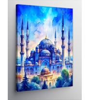 Kanvas Tablo Akşam Karanlığında Ayasofya Camii