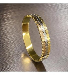 316L Çelik Bileklik Antialerjik Gold ve Gümüş Renkli Şık Tasarım Zarafeti Çıkaran Parlak Dokunuşlar